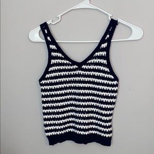 Navy Knit Tank Top